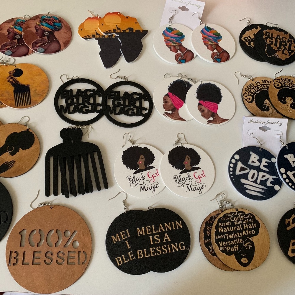 Afro Centric Earring Collection - Emani Bold 4/$16